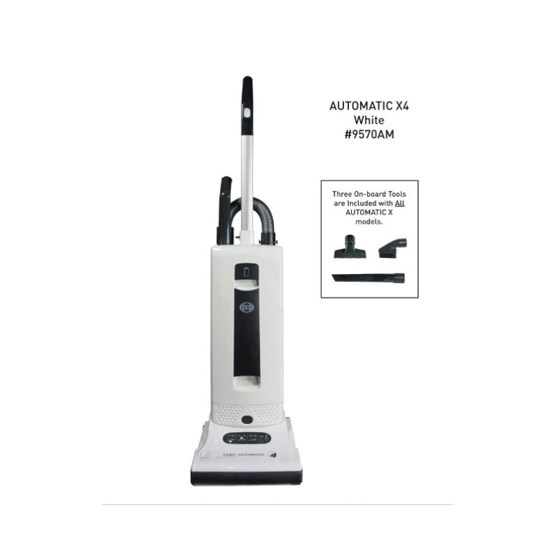 SEBO X4 White Upright Vacuum - Powerful Home Cleaning