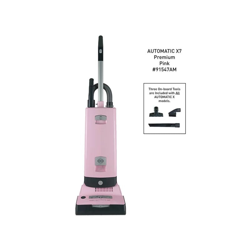 SEBO X7 Upright Vacuum in Pastel Pink