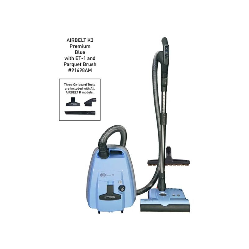 SEBO K3 Premium Canister Vacuum in Pastel Blue